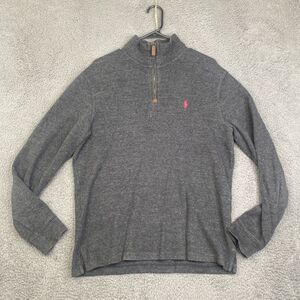 Polo Ralph Lauren Sweater Mens Small Quarter Zip Pullover Red Pony Casual Classi